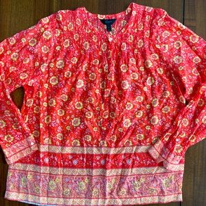 J. CREW Liberty Long Sleeve Blouse Size 14 Women’s